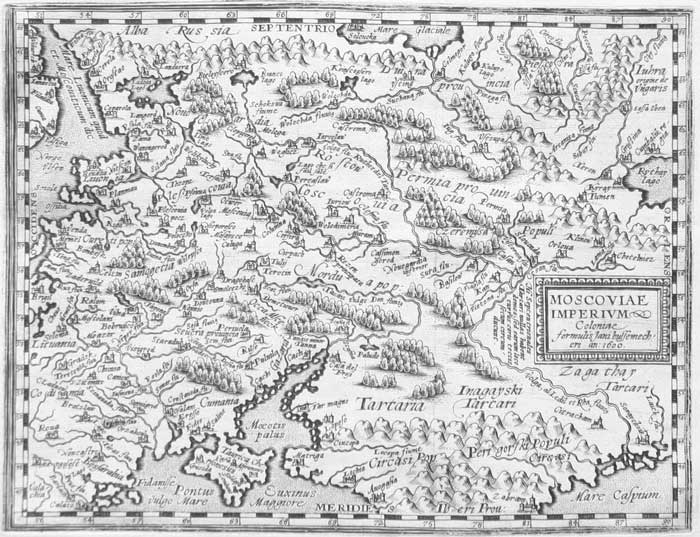 1600 Matthias Quad Moscoviae Tartaria L