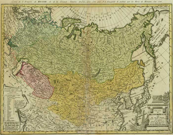 1786 Empire de Russie Grande Tatarie Homann Heirs L