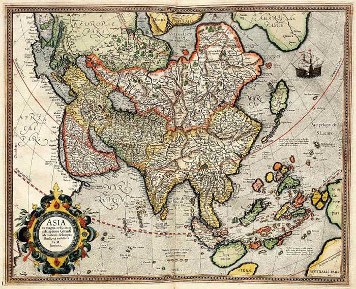 Atlas Merkatora 1595 Asia L
