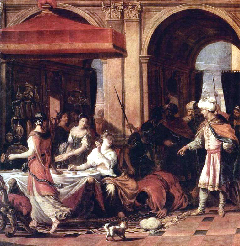 Ян Ливенс «Пир Эсфири», 1625 г.