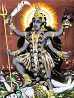 Кали Ма («Чёрная Мать») – индийская богиня смерти, разрушения, страха и ужаса, супруга разрушителя Шивы