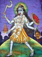 Кали Ма («Чёрная Мать») – индийская богиня смерти, разрушения, страха и ужаса, супруга разрушителя Шивы