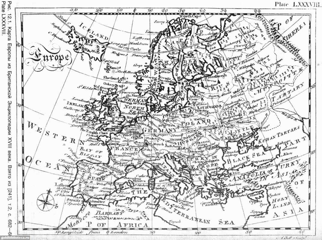 Карта россии 1812 года с границей