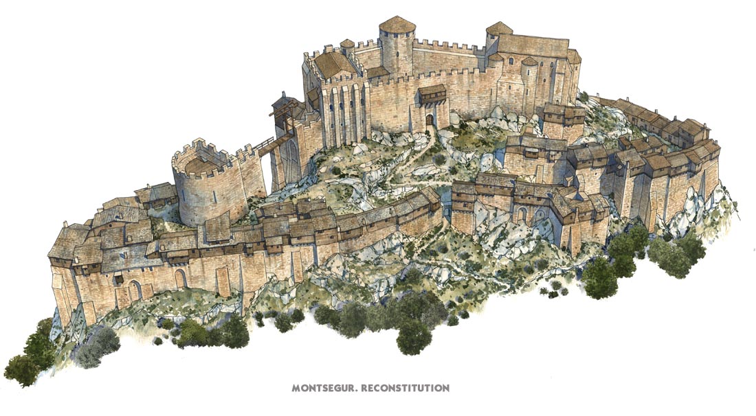 Монсегюр в 1244 году